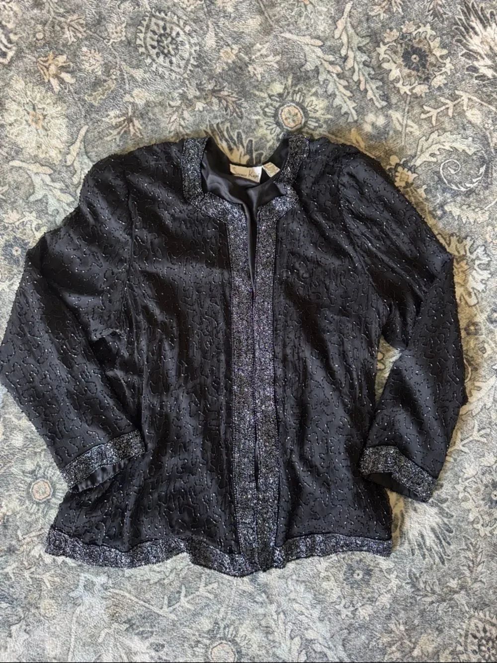 Laurence Kazar Black Embellished Women's Jacket